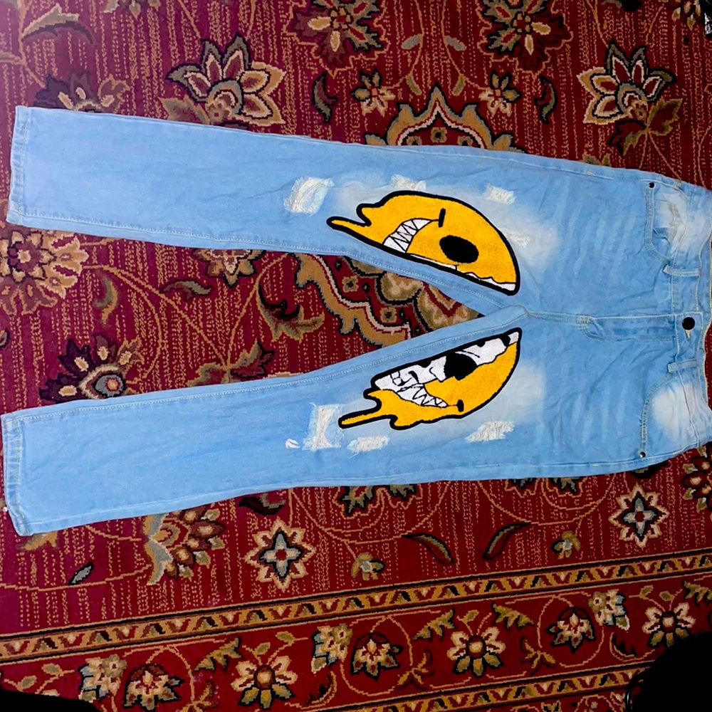 Denim jeans smiling faces